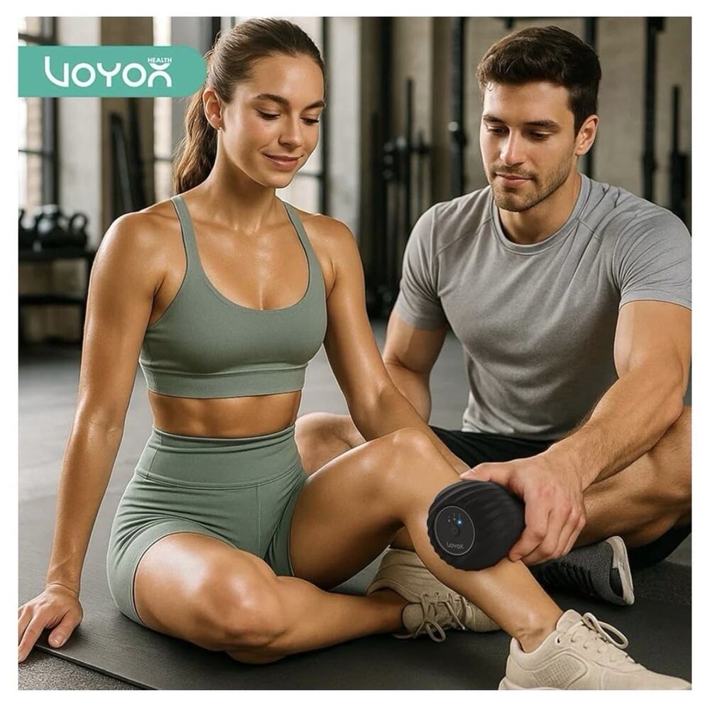 VOYOR-HEALTH MB300 Vibrating Peanut Massage Ball Roller USB Rechargeable Black - Picture 7 of 8